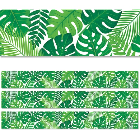 Creative Teaching Press Tropical Leaves EZ Border, Classroom Border Trim, PK72 10480